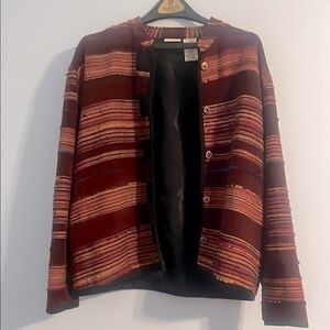 Burgundy Bohemian Blazer Jacket